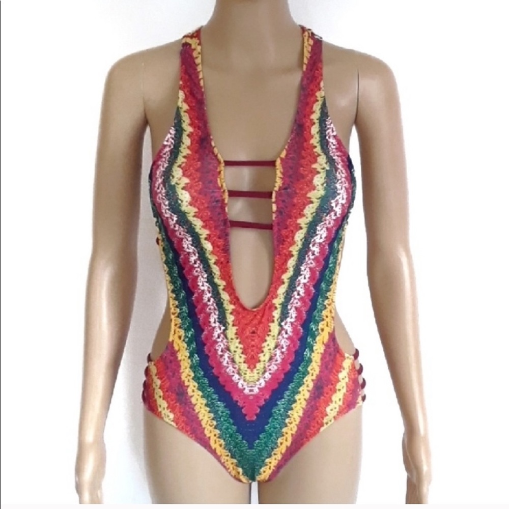 NWOT Bathing Suit Tie Dye Print